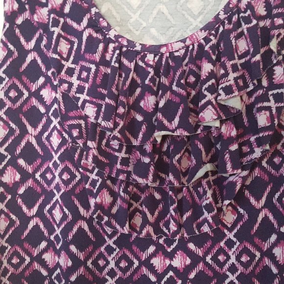 Dressy Tank Top with Ruffled Bib Front - Picture 2 of 9